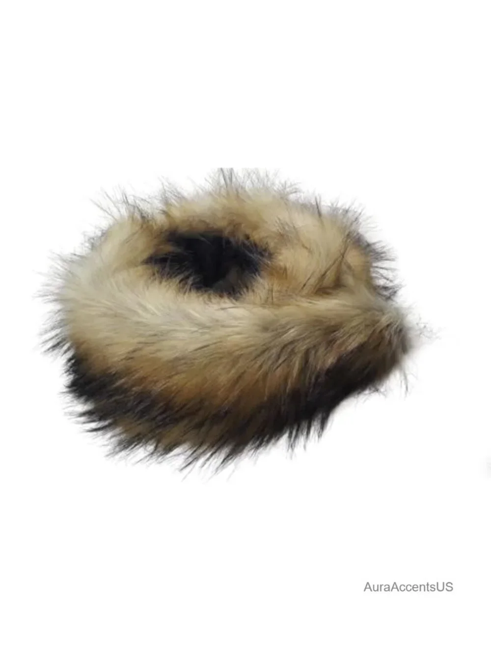Faux Fur Hood Trim Replacement Collar Detachable Scarf Wrap for Coat Jacket